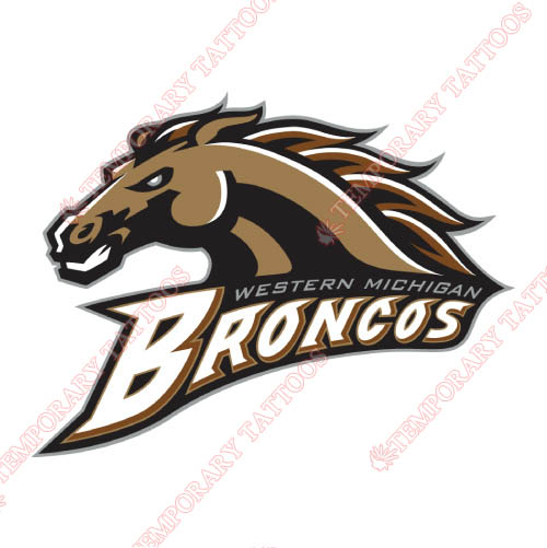 Western Michigan Broncos Customize Temporary Tattoos Stickers NO.6994